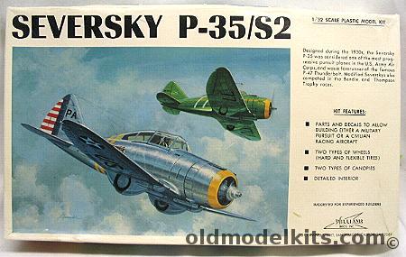 Williams Brothers 1/32 Seversky P-35 Pursuit or SEV-S2 (S-2) Racer - 27th Pursuit Sq 1st Pursuit Group Commander's or Lindberg's Aircraft, 32-135 plastic model kit